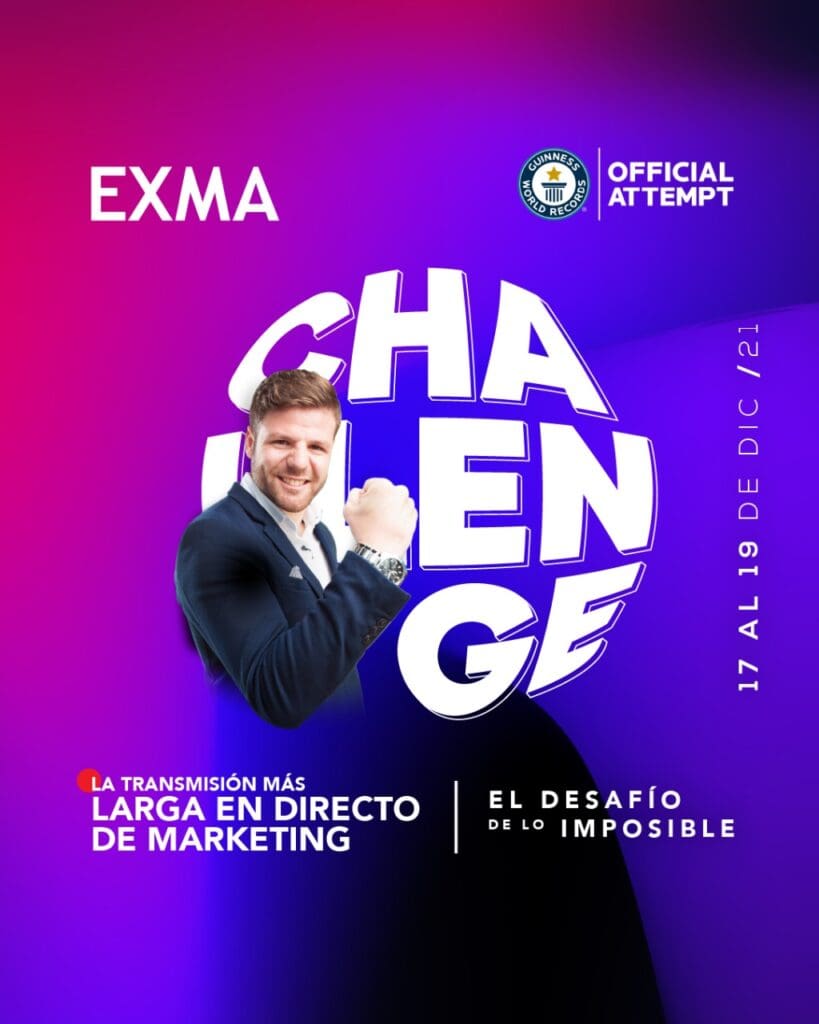 Llega EXMA Challenge, el evento de marketing que quiere entrar al récord Guinness