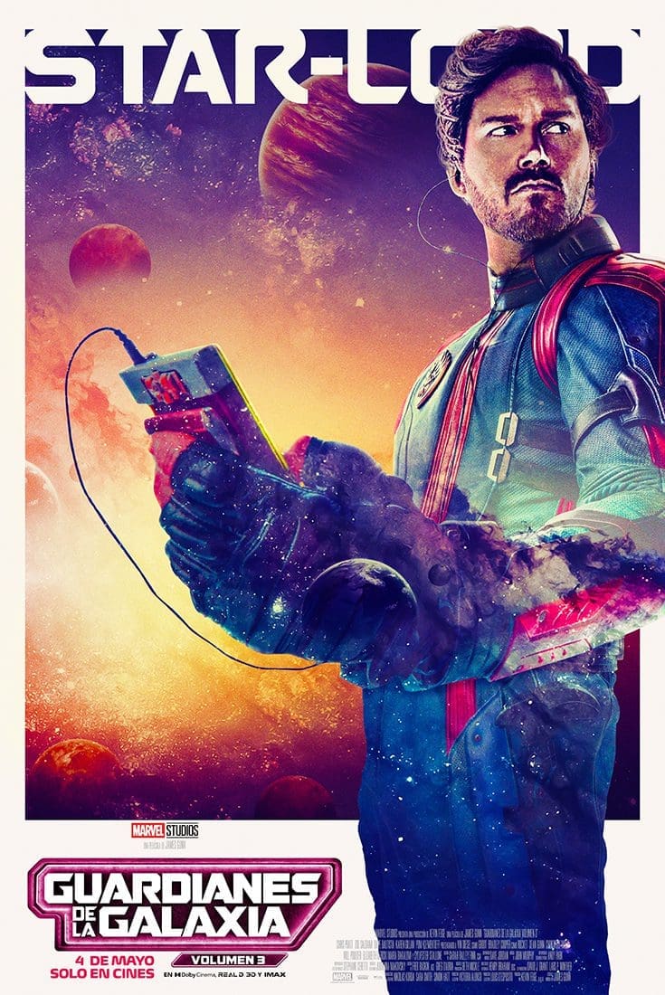 Marvel Studios presentó los posters de los personajes de Guardianes de la Galaxia vol. 3 1