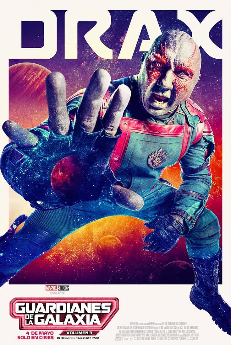 Marvel Studios presentó los posters de los personajes de Guardianes de la Galaxia vol. 3 6