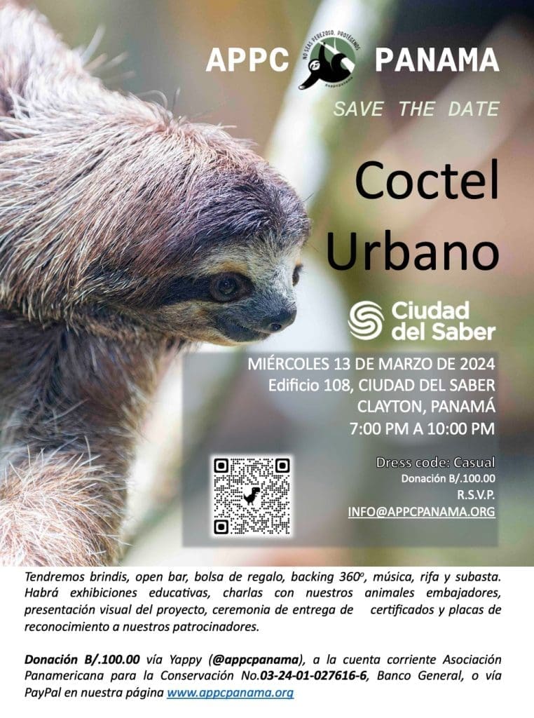 Se acerca el Cóctel Urbano, a beneficio del programa de rehabilitación de fauna por parte de la Asociación Panamericana para la Conservación - Vida Digital con Alex Neuman